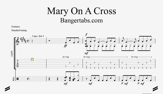 Mary On A Cross Fingerstyle TAB
