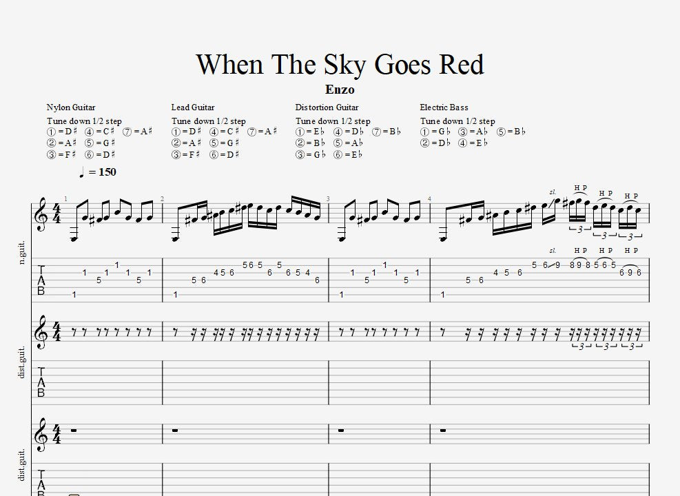 When The Sky Goes Red TAB